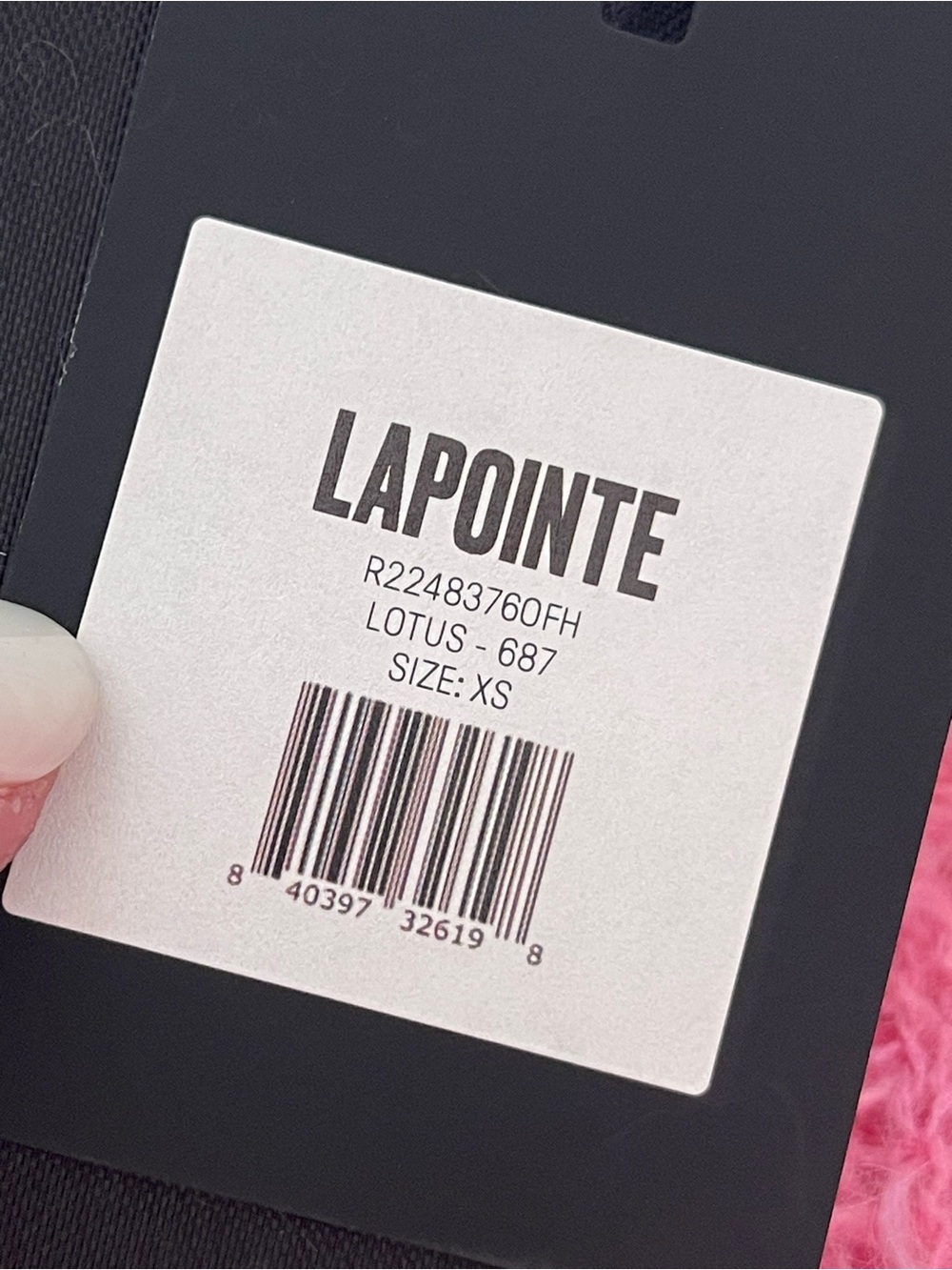Sally LaPointe Pink Fuzzy V-Neck Sweater - Picture 8 of 8